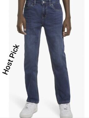 Boy's Levis's 505 Straight Leg Jeans Size 14 Regular BLUE DENIM